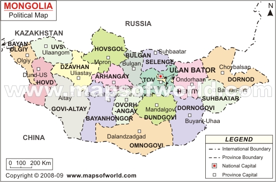 Ulaanbaatar map